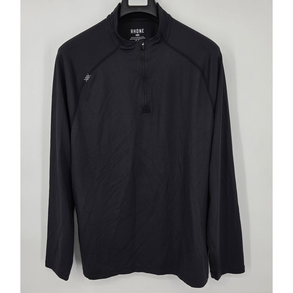 Rhone Session 1/4 Zip Pullover Performance Top Men's Size XL Black Golf
